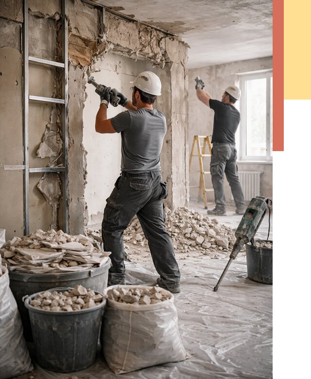 Демонтажные работы в Назрани от 2773 руб. — услуги и цена под ключ | ОТДЕЛОЧНИК-Нзр