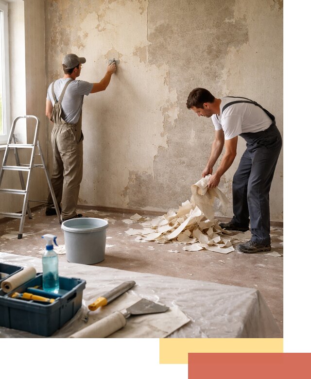 Снятие старых обоев в Назрани быстро и качественно