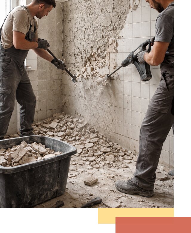 Демонтаж плитки со стен в Назрани быстро и аккуратно