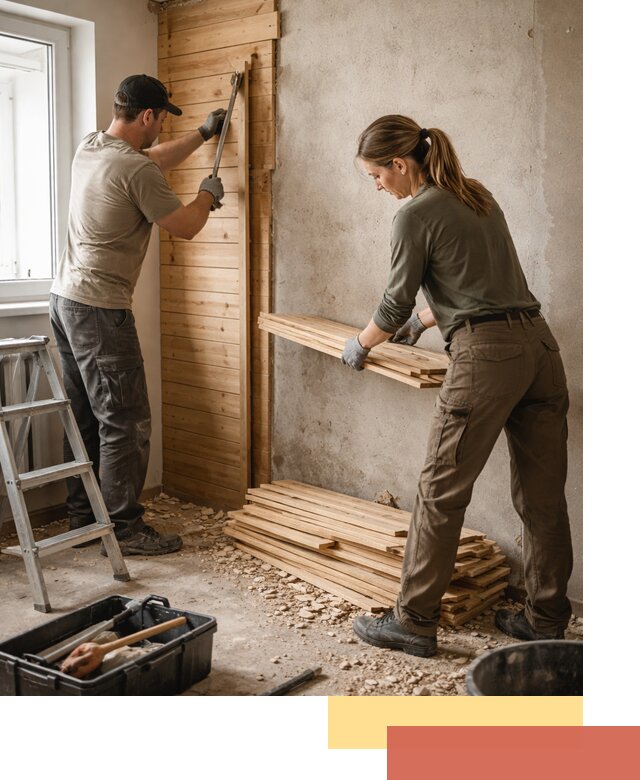 Демонтаж вагонки со стен в Назрани — профессиональный демонтаж