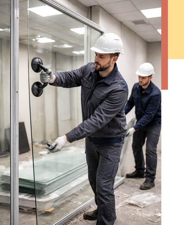 Демонтаж стеклянных перегородок в Назрани от 3287 руб. — быстро и недорого | ОТДЕЛОЧНИК-Нзр