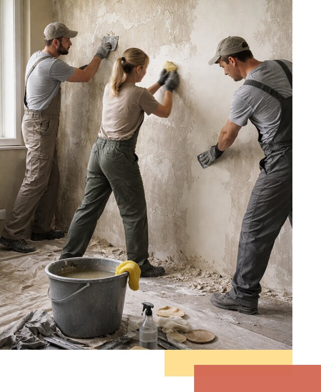 Очистка стен от клея и грунтовки в Назрани качественно и быстро