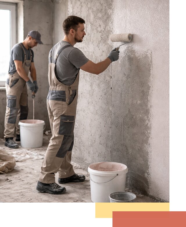 Нанесение бетоноконтакта на стены в Назрани для последующей отделки