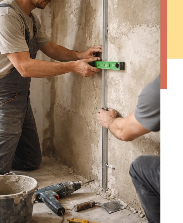 Установка штукатурных маяков в Назрани от 7190 руб. — быстро и недорого | ОТДЕЛОЧНИК-Нзр