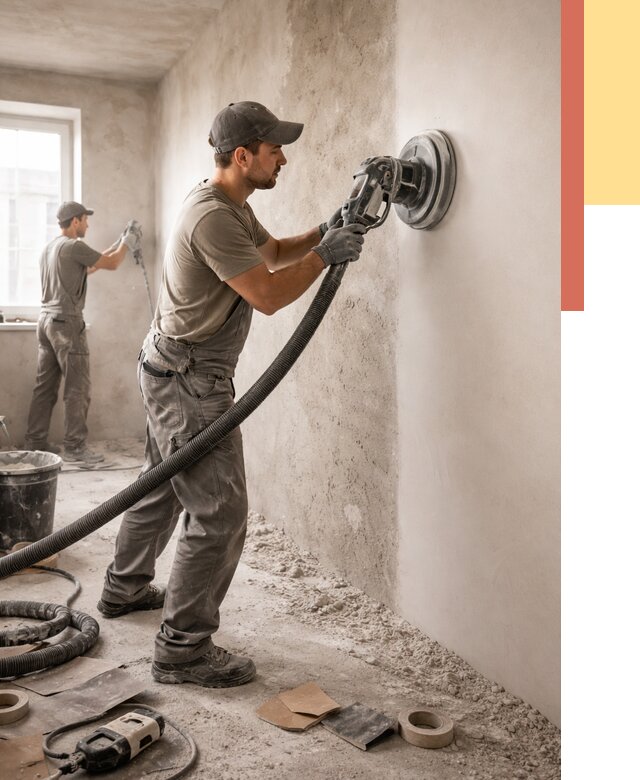 Шлифовка стен в Назрани от 1233 руб/м2 — быстро и недорого | ОТДЕЛОЧНИК-Нзр