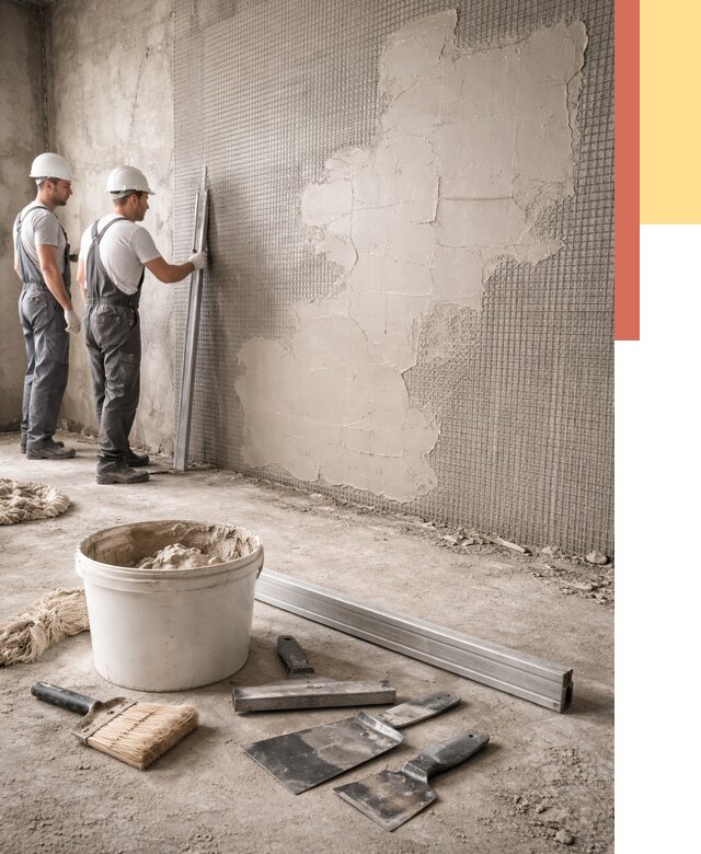 Штукатурка стен по сетке в Назрани от 5650 руб./м2 — быстро и недорого | ОТДЕЛОЧНИК-Нзр