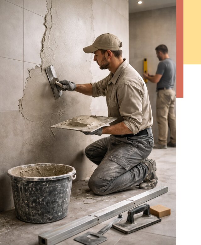 Штукатурка стен в ванной в Назрани от 4622 руб./м² — выравнивание под ключ | ОТДЕЛОЧНИК-Нзр