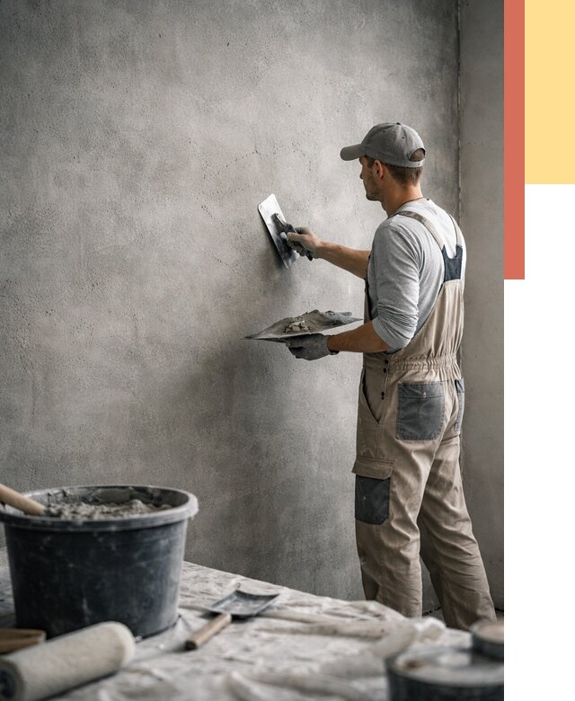 Декоративная штукатурка под бетон в Назрани от 2568 руб./м² — нанесение под ключ | ОТДЕЛОЧНИК-Нзр