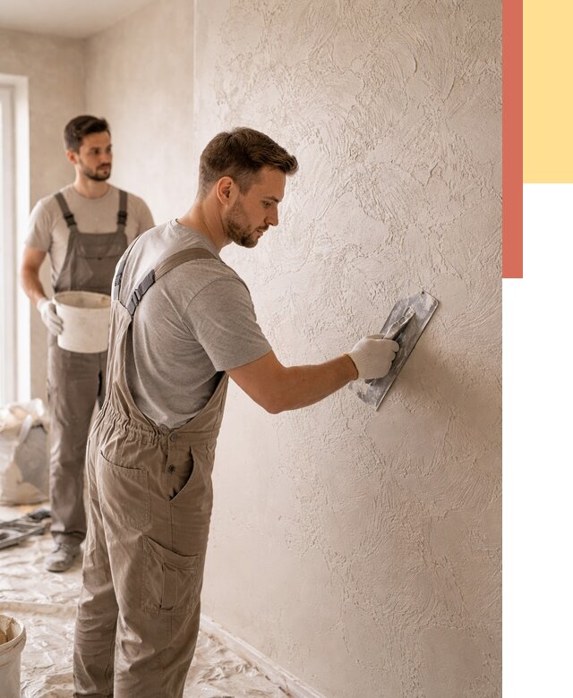 Фактурная штукатурка стен в Назрани от 4314 руб./м² — заказать под ключ | ОТДЕЛОЧНИК-Нзр