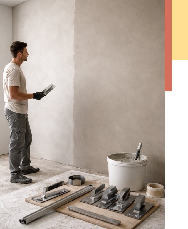 Нанесение микроцемента на стены в Назрани от 3287 руб./м2 под ключ | ОТДЕЛОЧНИК-Нзр