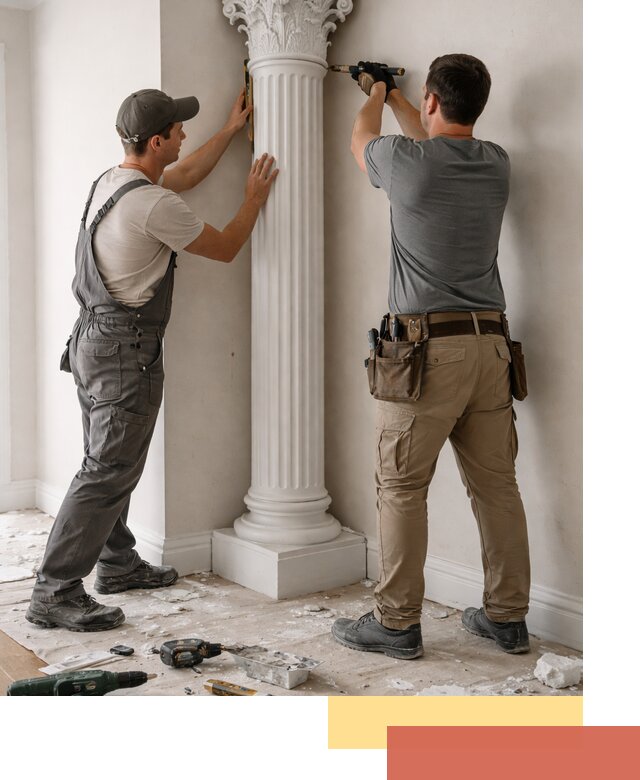 Установка декоративных колонн в Назрани под ключ