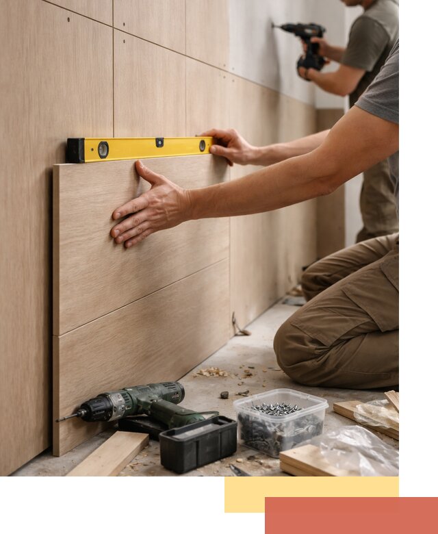 Профессиональный монтаж МДФ панелей на стены в Назрани