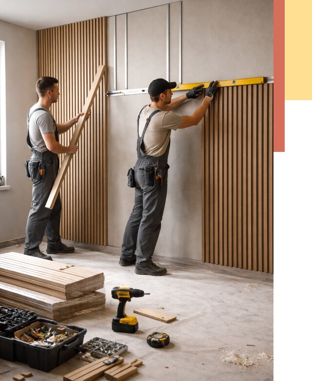 Монтаж реечных панелей на стены в Назрани от 1233 руб. — быстро и недорого | ОТДЕЛОЧНИК-Нзр