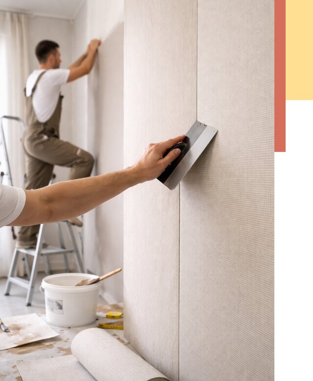 Поклейка текстильных обоев в Назрани от 4622 руб. под ключ | ОТДЕЛОЧНИК-Нзр