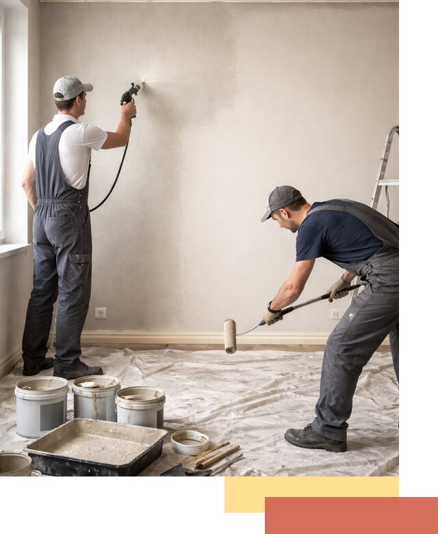 Покраска стен моющейся краской и защита поверхностей в Назрани