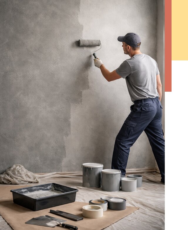 Покраска стен под бетон в Назрани от 668 руб. за м2 — быстро и недорого | ОТДЕЛОЧНИК-Нзр