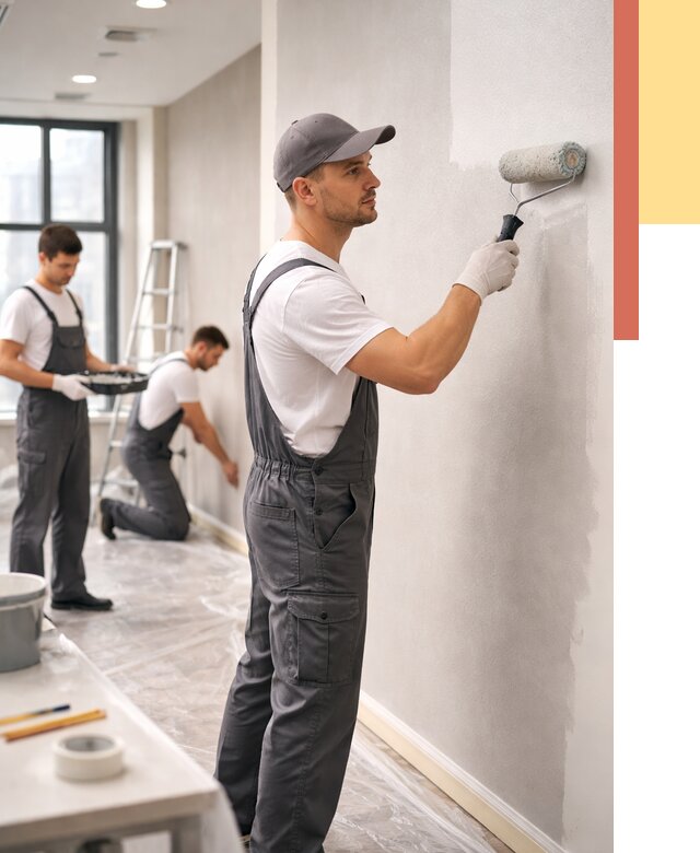 Покраска стен в офисе в Назрани от 8731 руб. — быстро и недорого | ОТДЕЛОЧНИК-Нзр