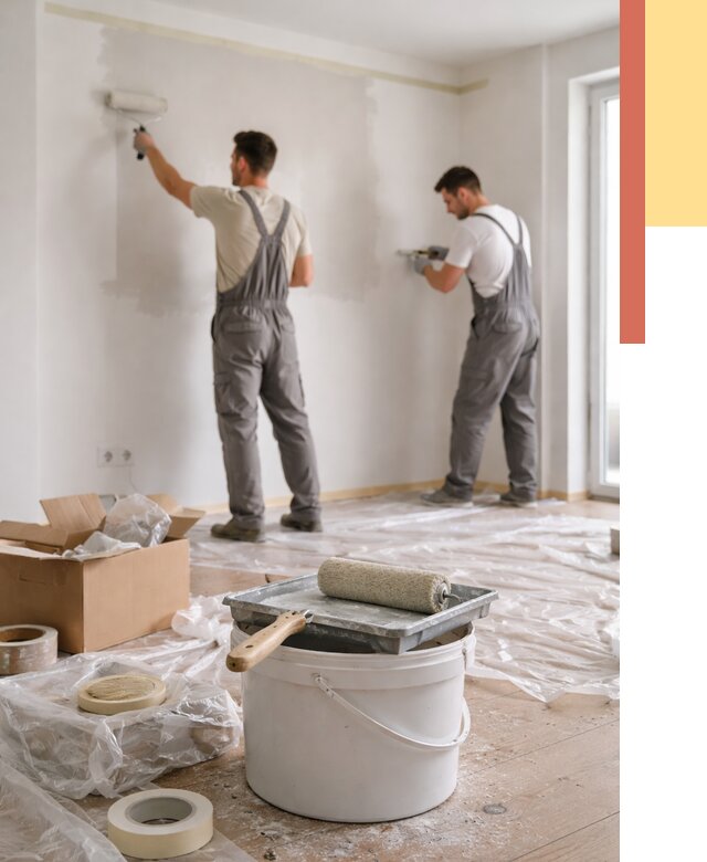 Покраска стен в квартире в Назрани от 2568 руб/м2 — быстро и недорого | ОТДЕЛОЧНИК-Нзр