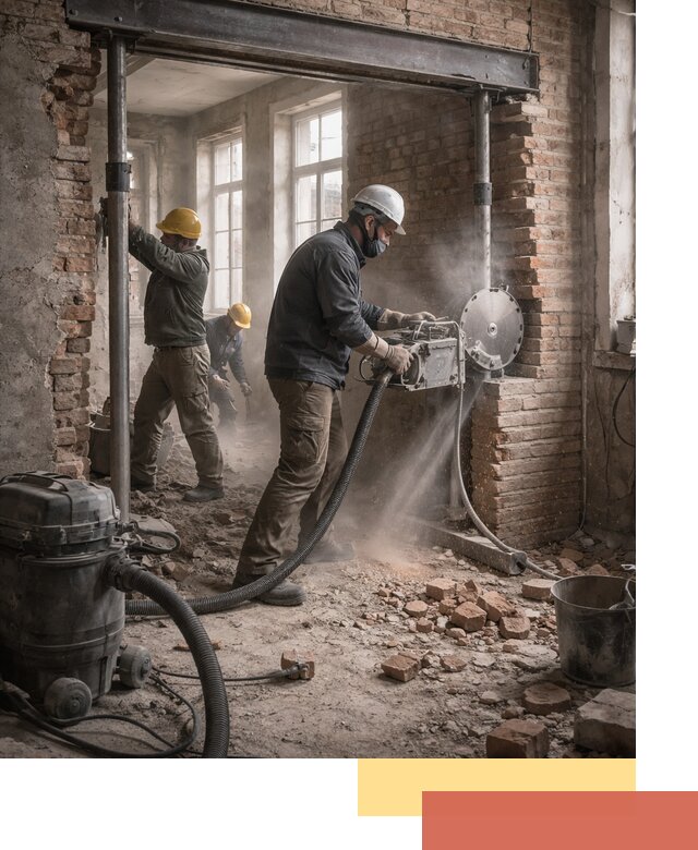 Прорезка проема в стене под дверной или оконный проем в Назрани