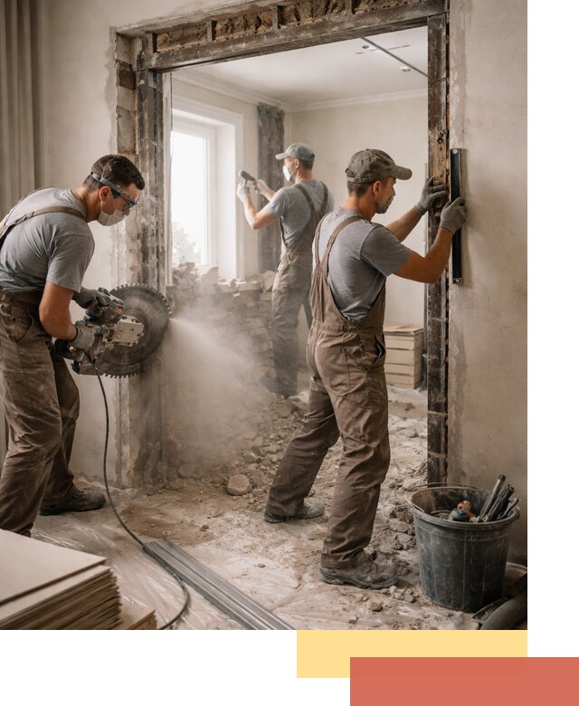 Расширение дверного проема под установку новой двери в Назрани