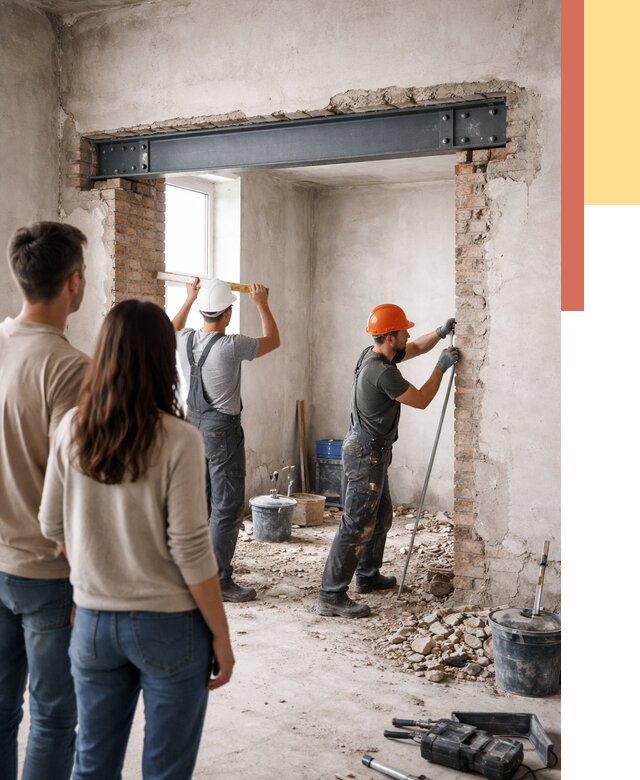 Усиление проема в стене в Назрани от 9758 руб. — усиление дверного проема металлоконструкцией | ОТДЕЛОЧНИК-Нзр