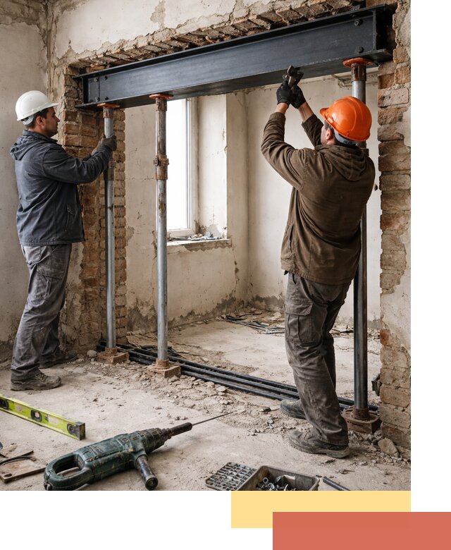 Усиление проема в стене в Назрани для расширения и безопасности