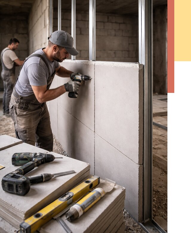 Кладка влагостойких перегородок ПГП в Назрани от 1233 руб. под ключ | ОТДЕЛОЧНИК-Нзр