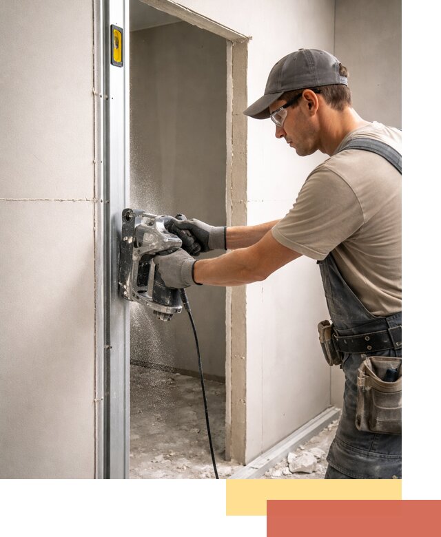 Устройство дверного проема в перегородке в Назрани