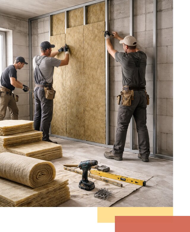 Шумоизоляция перегородок из блоков в Назрани — монтаж и защита шумоизоляцией