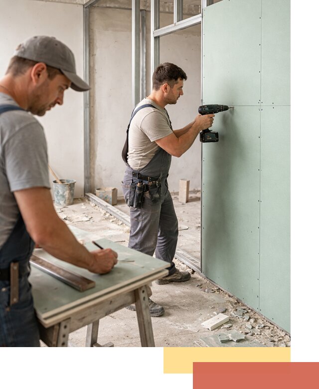 Перегородки из влагостойкого гипсокартона под ключ в Назрани