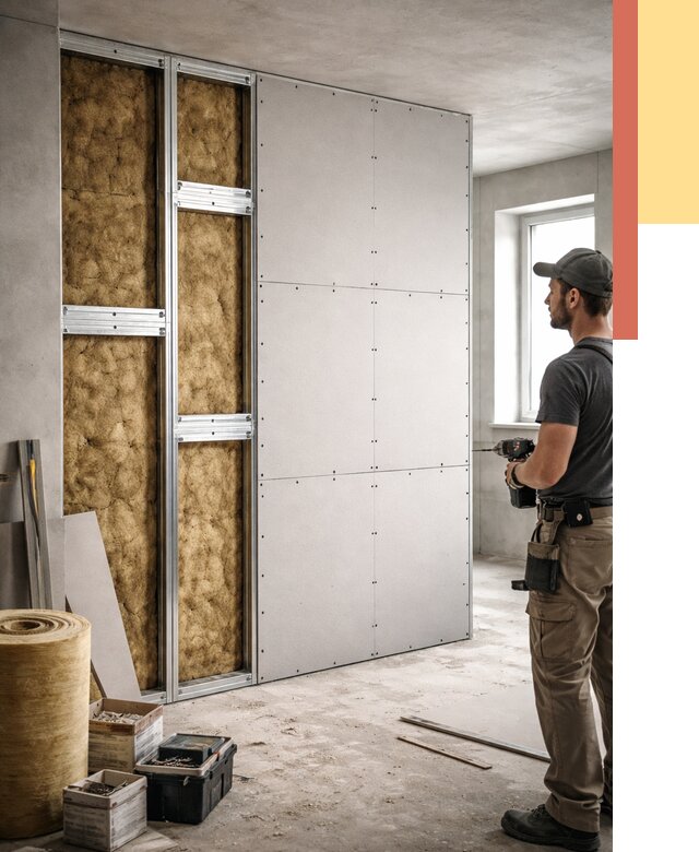 Усиленная перегородка под навеску в Назрани от 13148 руб. — монтаж под ключ | ОТДЕЛОЧНИК-Нзр