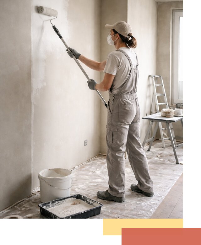 Покраска перегородок из гипсокартона в Назрани качественно и недорого