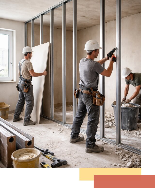 Перенос гипсокартонной перегородки в Назрани профессионально и быстро