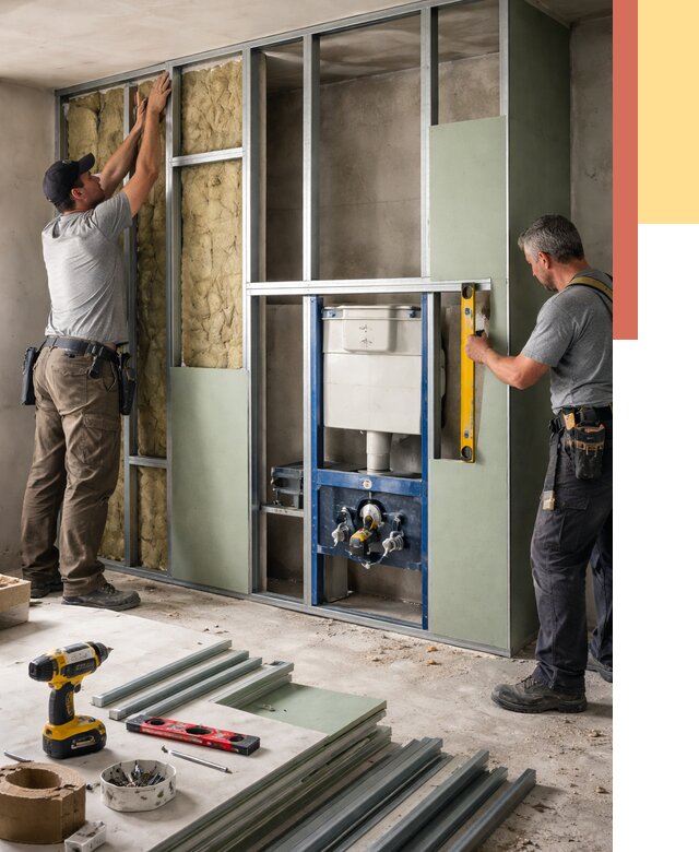 Установка сантехнических перегородок в Назрани от 8731 руб. | ОТДЕЛОЧНИК-Нзр