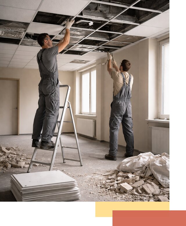 Демонтаж потолков Армстронг профессионально в Назрани