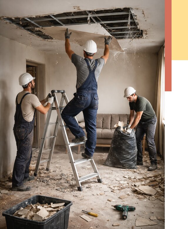 Демонтаж гипсокартонного потолка в Назрани от 431 руб. за м2 — ОТДЕЛОЧНИК-Нзр