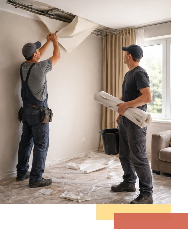 Демонтаж натяжного потолка в Назрани быстро и аккуратно