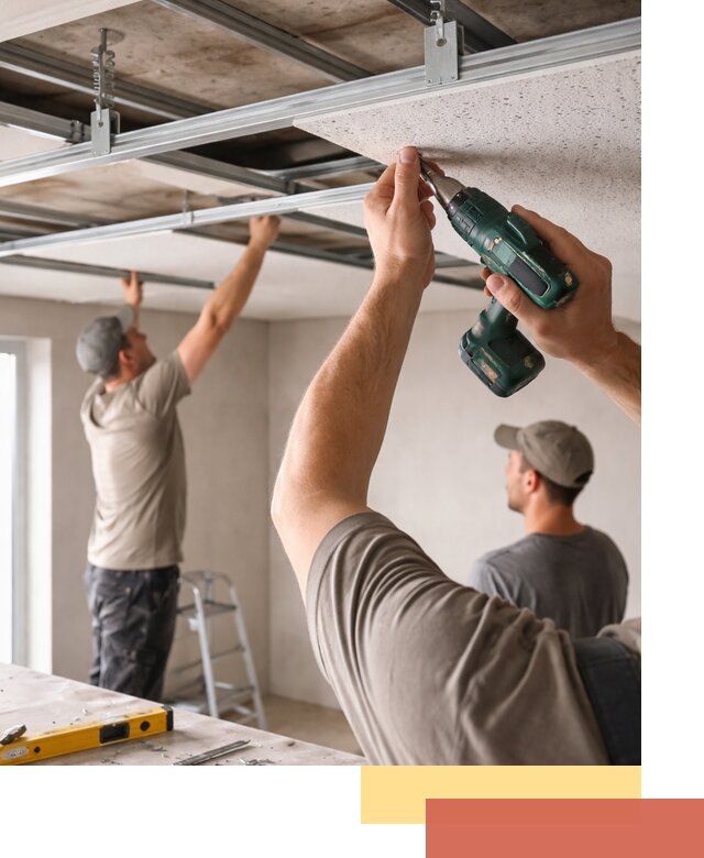 Монтаж акустического потолка в Назрани под ключ