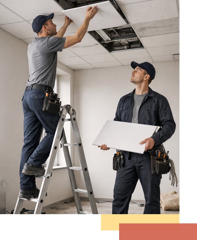 Обслуживание подвесного потолка в Назрани — ремонт и чистка