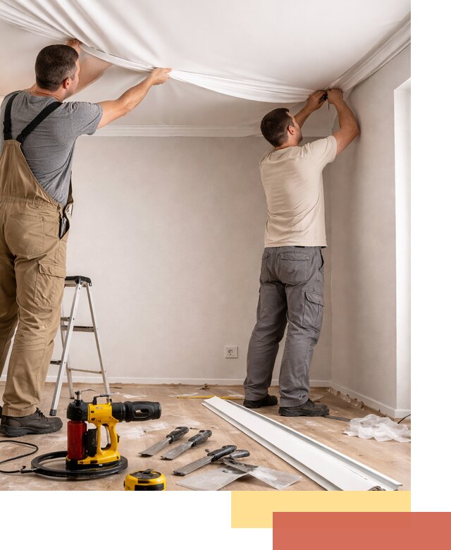 Монтаж ПВХ натяжного потолка в Назрани качественно и быстро