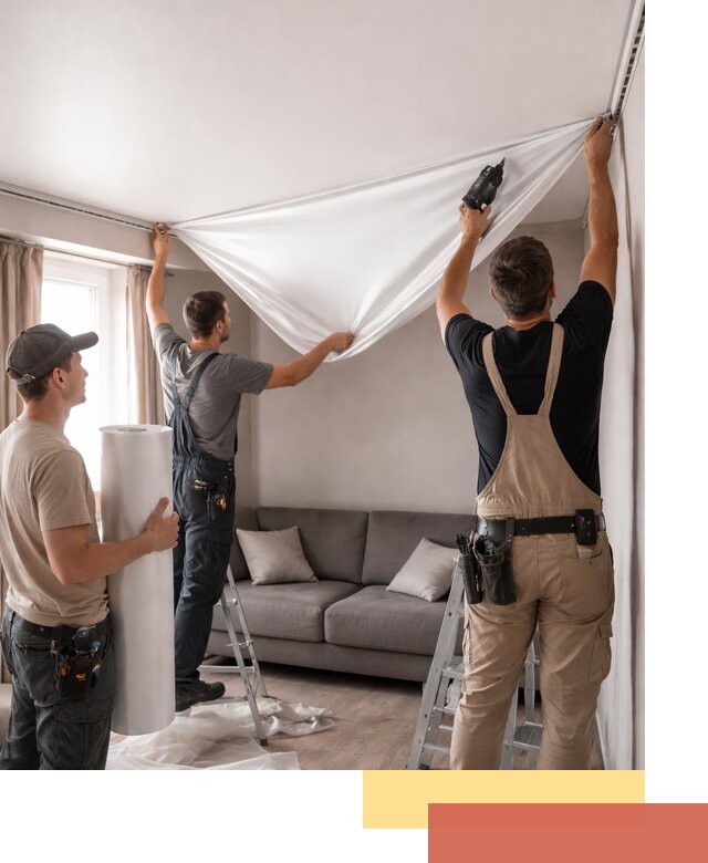 Монтаж сатинового натяжного потолка в Назрани качественно и быстро