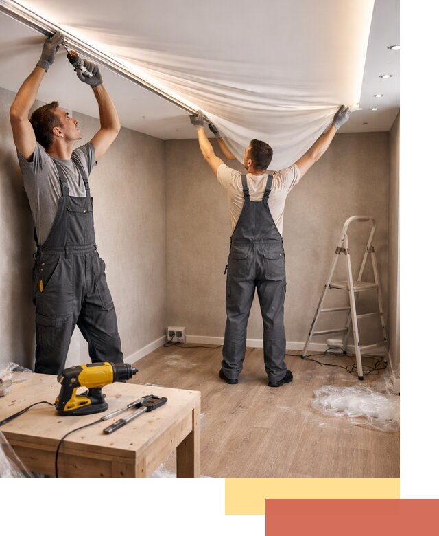 Монтаж натяжного потолка с подсветкой в Назрани цена и сроки