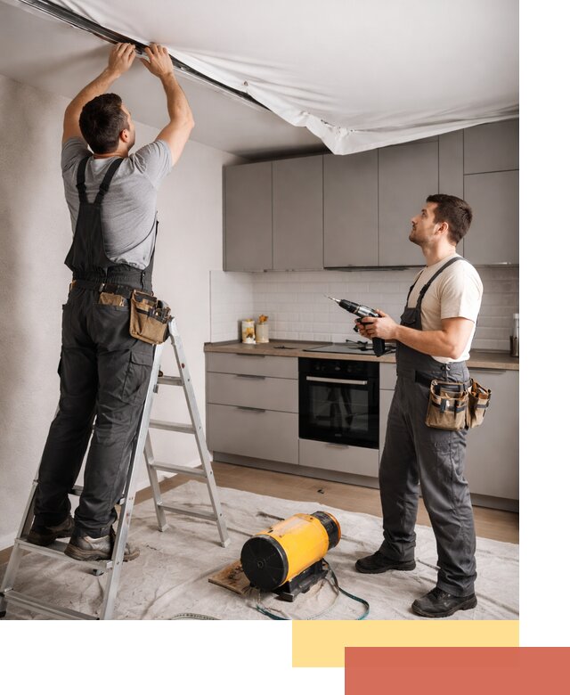 Монтаж натяжного потолка на кухне в Назрани