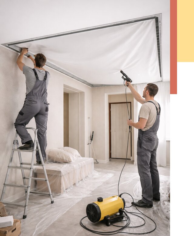 Монтаж натяжного потолка в прихожей в Назрани от 2722 руб. под ключ | ОТДЕЛОЧНИК-Нзр