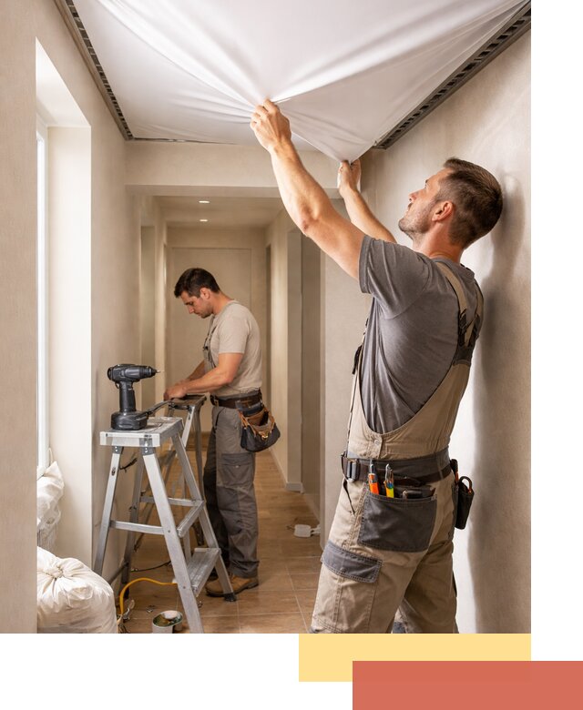 Монтаж натяжного потолка в прихожей в Назрани