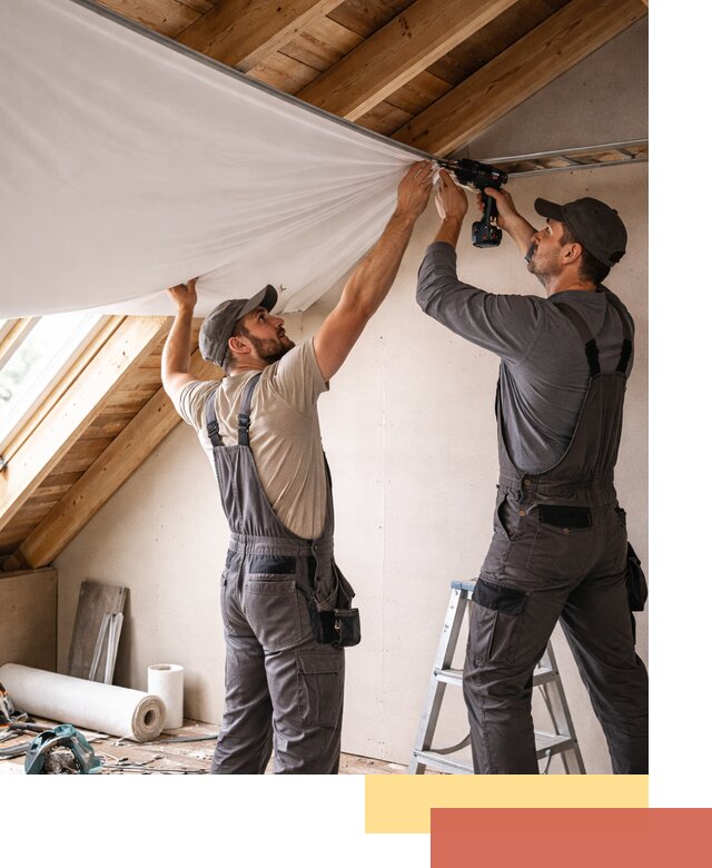 Монтаж натяжного потолка в мансарде в Назрани