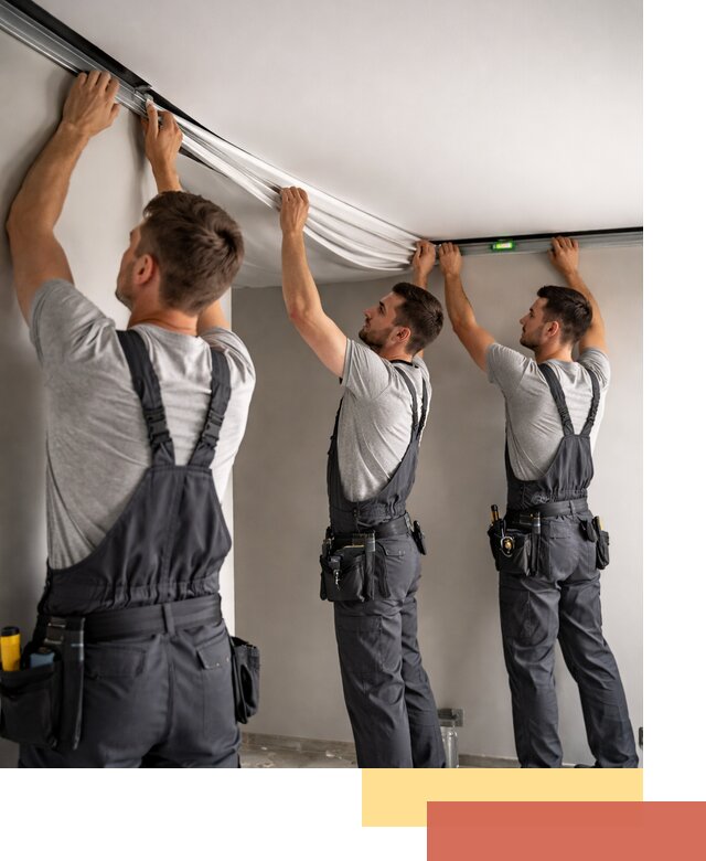 Теневые натяжные потолки в Назрани: монтаж и отделка быстро и качественно