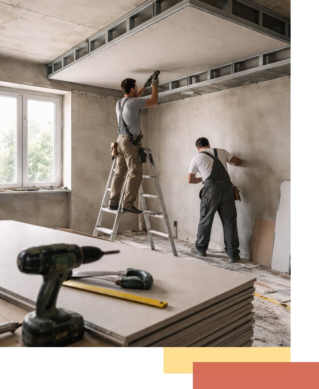 Двухуровневый потолок из гипсокартона в Назрани