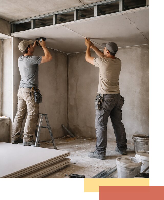 Короб из гипсокартона на потолке под ключ в Назрани