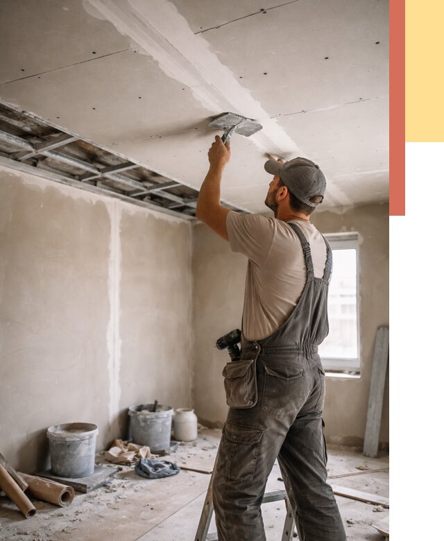 Ремонт потолка из гипсокартона в Назрани от 668 руб./м² — быстро и недорого | ОТДЕЛОЧНИК-Нзр